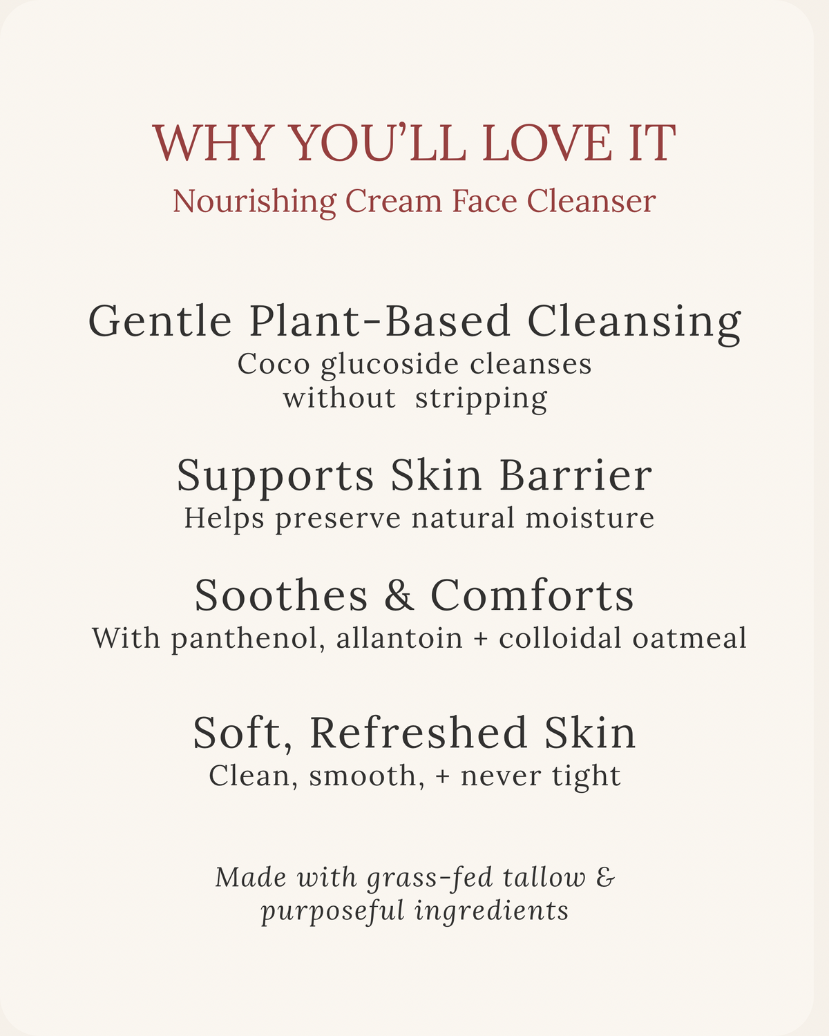 Gentle Tallow Facial Cleanser 9 oz