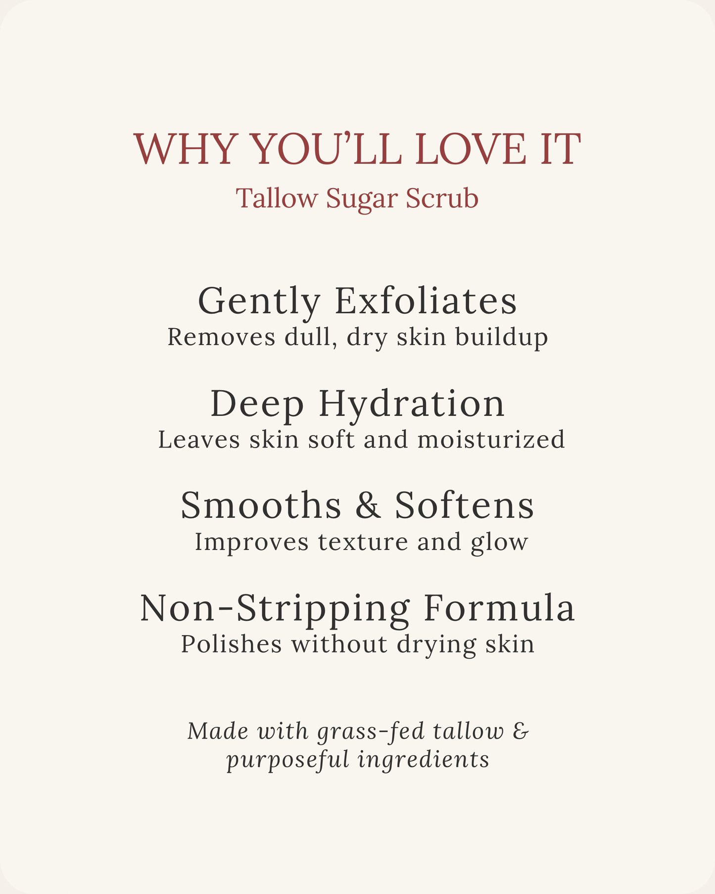 Sugar & Tallow Sugar Scrub