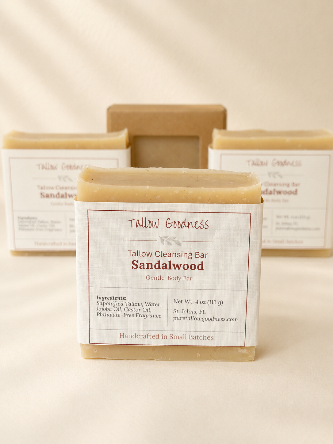 Scented Tallow Cleansing Bar Traditional, Skin-Friendly Soap