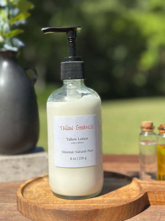 Tallow Unscented Pure Lotion with D-Ribose