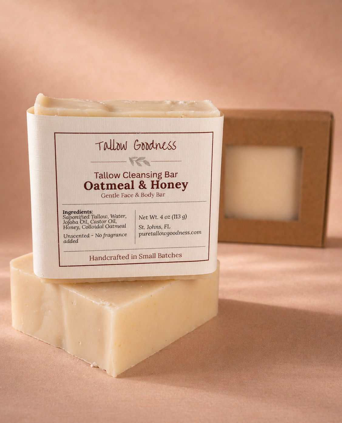 Tallow Cleansing Bar Traditional, Skin-Friendly Soap