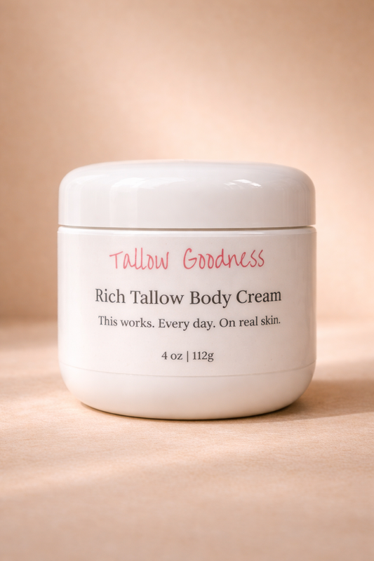 Unscented Rich Tallow Body Cream -4 oz