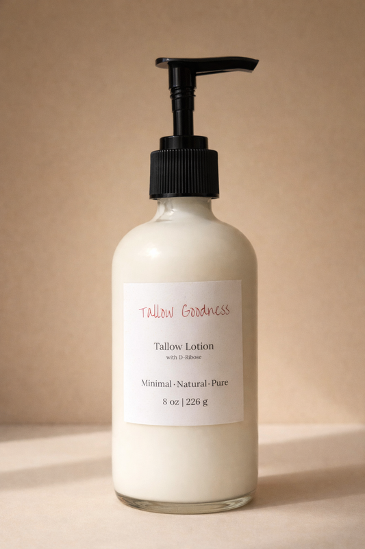 Grass-Fed Tallow Lotion – Deep Hydration Moisturizer for Dry & Sensitive Skin
