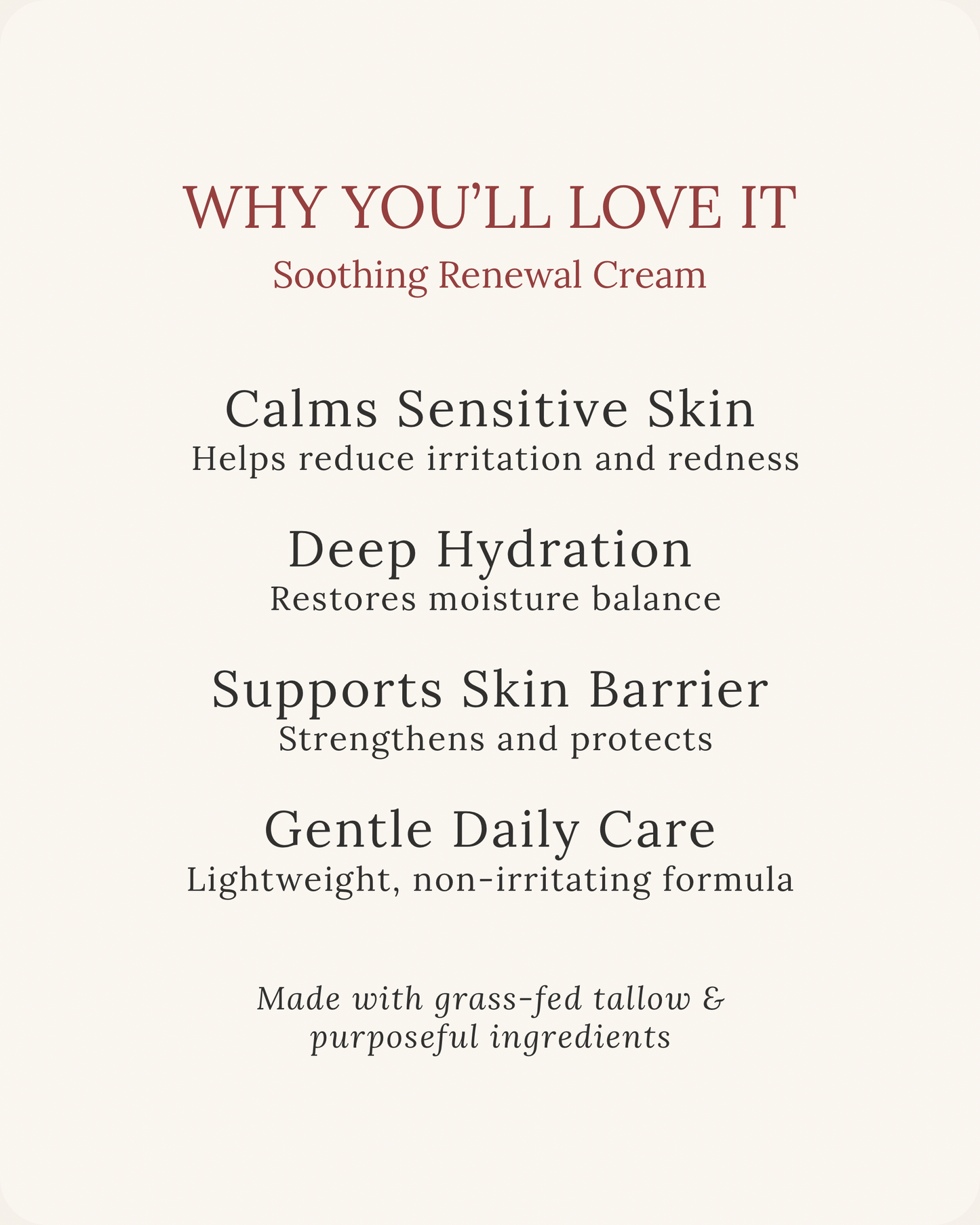 Soothing Renewal Tallow Lotion (Calendula & Chamomile)